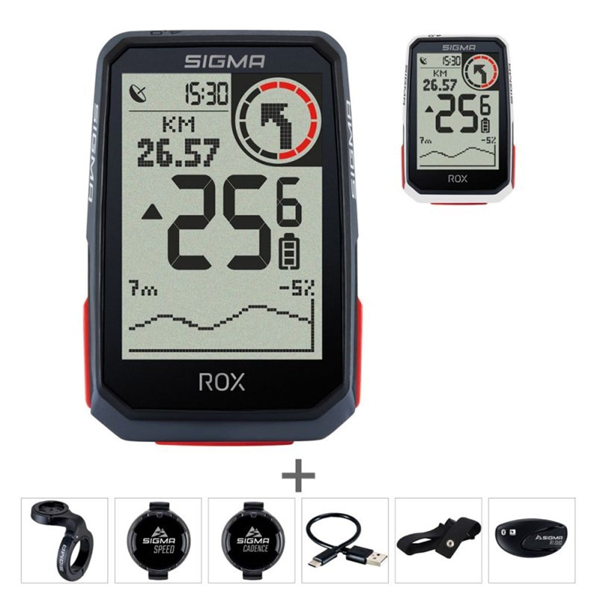Sigma Bisiklet Yol Bilgisayarı Rox 4.0 Siyah (Sensor Set Dahil)