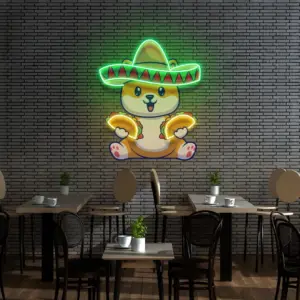 Kaykay Pizza Baskılı - Neon Tabela