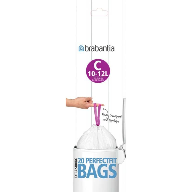 Brabantia Perfectfit Bags C 10-12L 20Pcs - Beyaz
