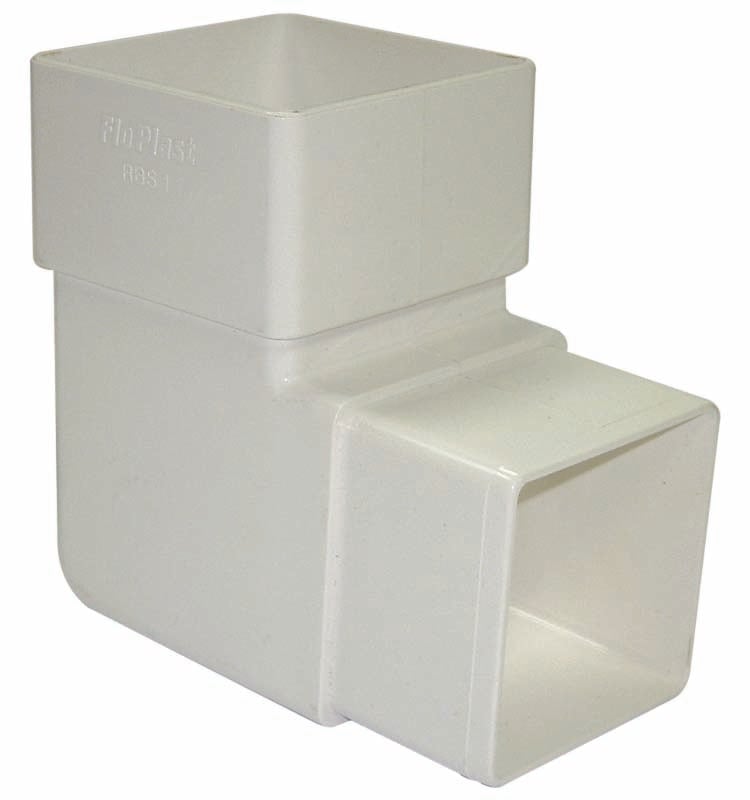 Floplast 65Mm Kare Yağmur Borusu 90° Beyaz