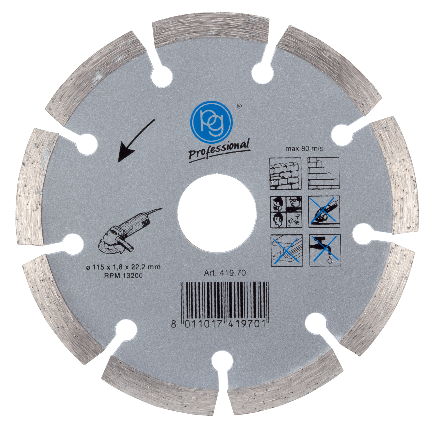 Pg Segmanlı Elmas Disk 115Mm