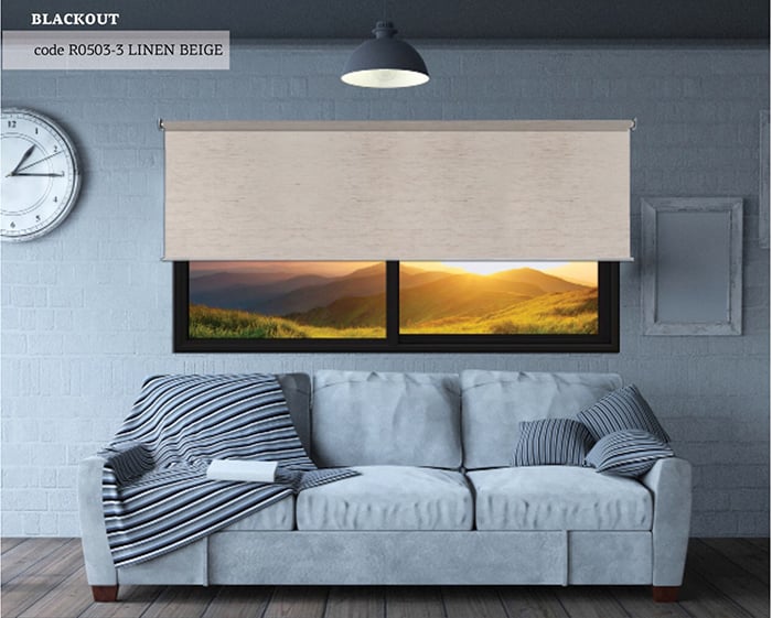 Stor Perde Işık Geçirmez Keten Bej 60X270Cm