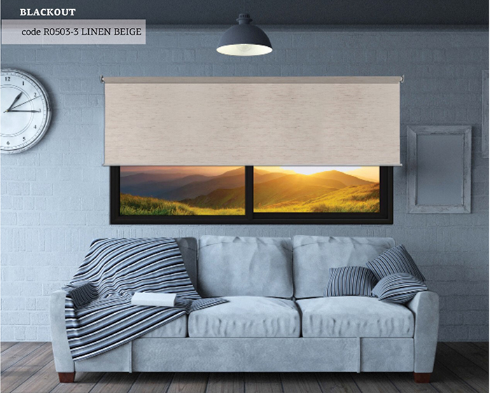 Stor Perde Işık Geçirmez Keten Bej 80X270Cm