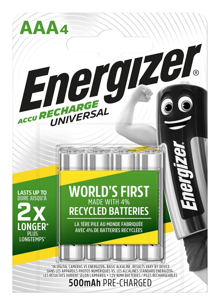 Energizer Recharge Universal AAA Şarj Edilebilir Pil 4'lü Paket