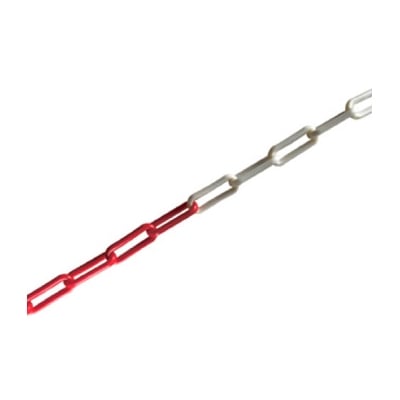 Plastik Zincir 8Mm Kırmızı/Beyaz Metre ile