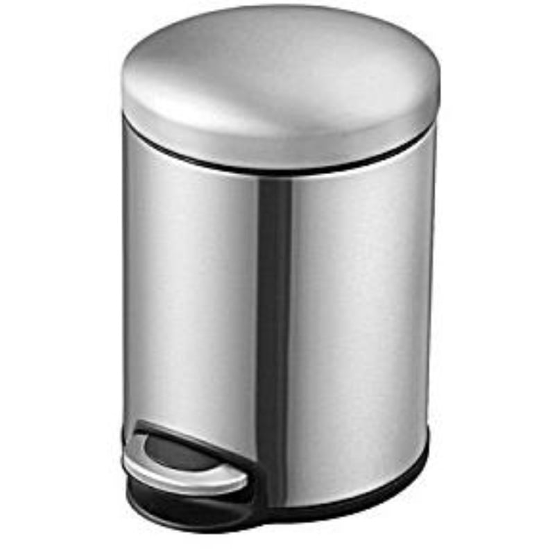 Eko Pedal Bin Round 5L 28.6X20.5X26.8Cm - Gümüş