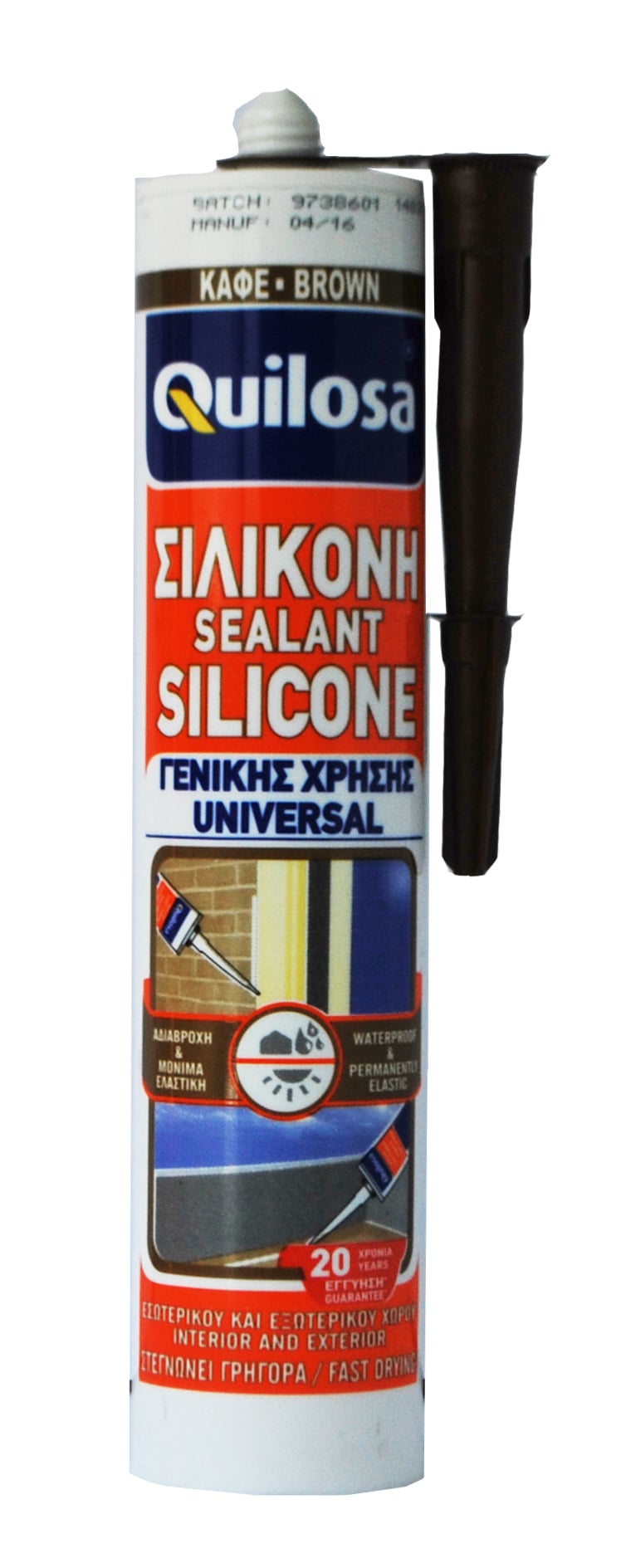 Quilosa Evrensel Silikon Macun Kahverengi 280Ml