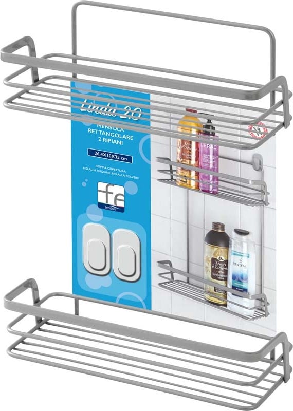 Feridras Toz ve Pasa Karşı Dayanıklı 2 Katlı Raf 26.4X10X35Cm