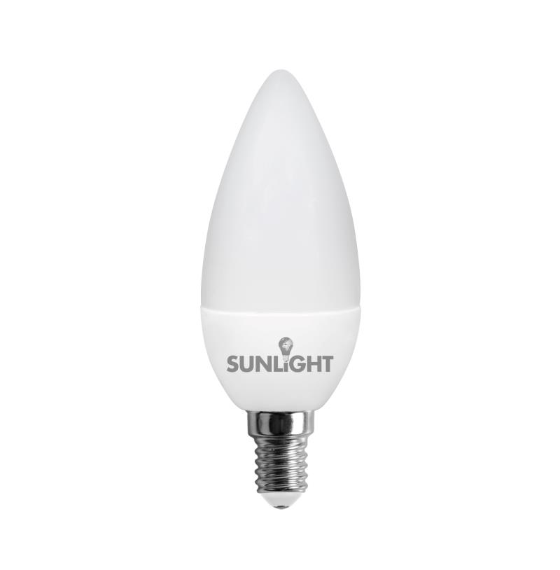 Sunlight Led 6W Mum Ampul C37 E14 550Lm 3'ü 1 Arada Buzlu