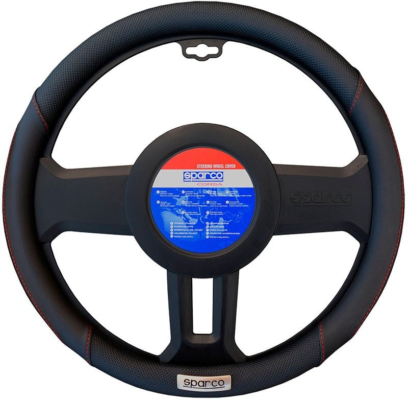 Sparco Direksiyon Kılıfı Pu Siyah Spc1113Bk