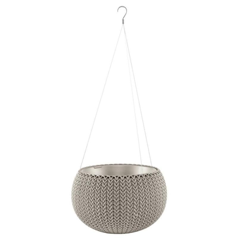 Keter Cozy Rattan Saksı Küçük Zincirli - Camel