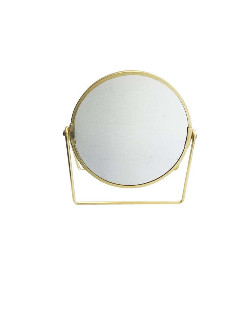 Ayaklı Banyo Aynası Altın 16Cm