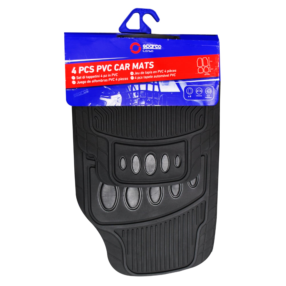 Sparco Araba Paspası Pvc Siyah 4'lü Set -Varese Spf505Bk