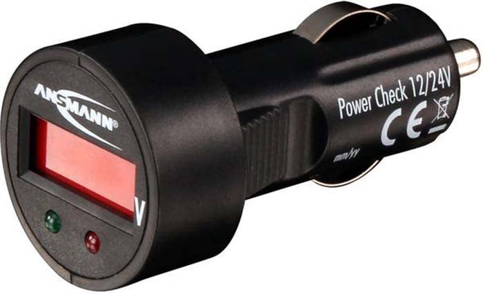 Ansmann 1900-0019 Powercheck 12/24V Araç Voltmetresi