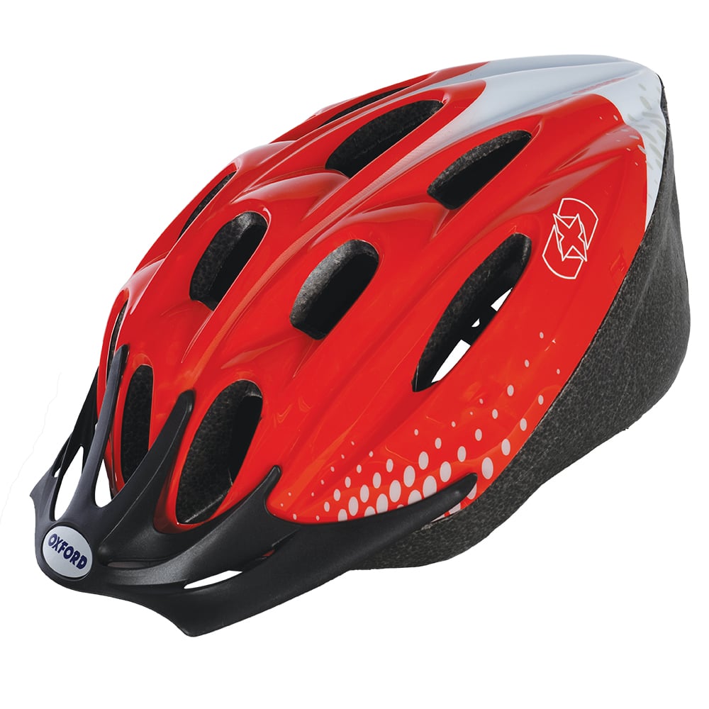 Oxford Kask F15 Kırmızı/Beyaz Büyük 58-62Cm