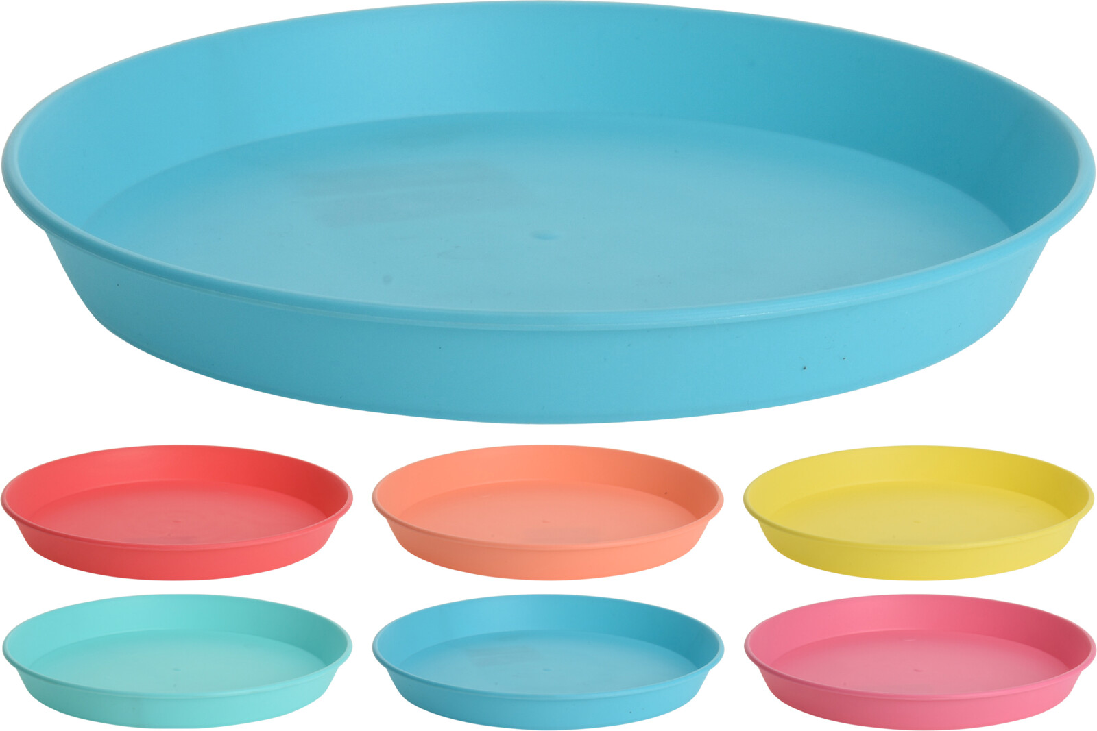 6 Renkli Plastik Tabak Seti 6'lı