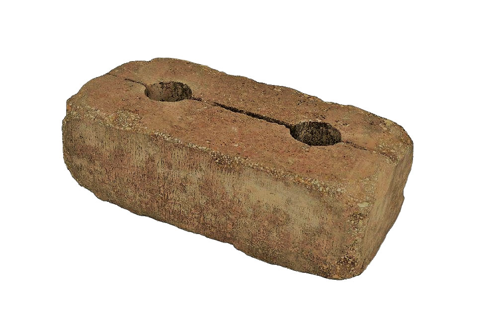Tuğla Rustik 20Cm X 12.5Cm X 40Cm Delikli Kahverengi