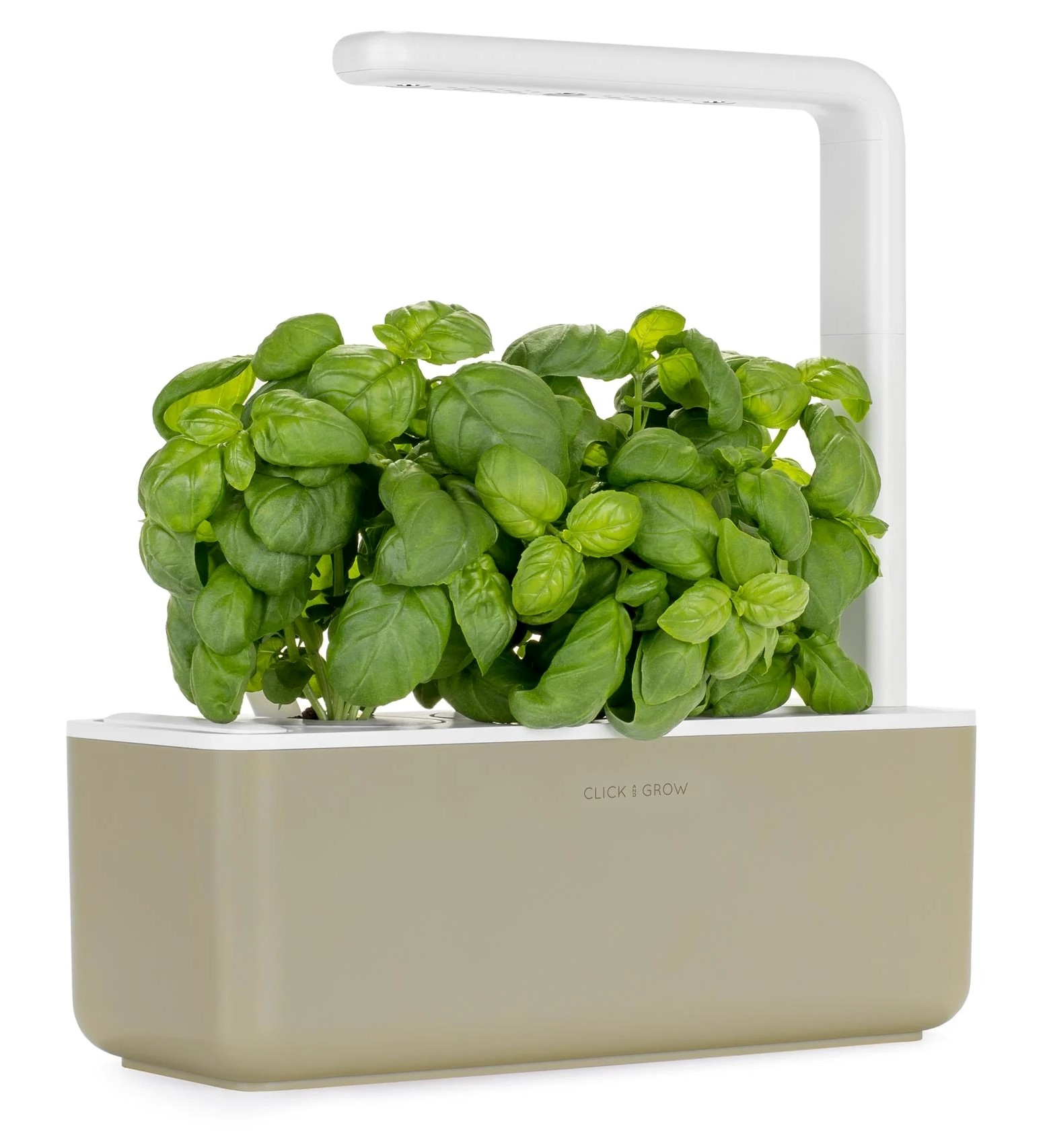 Click & Grow Sgs7Uni Smart Garden 3 Başlangıç Seti 3 Fesleğen Kapsülü ile 30X12Cm Bej