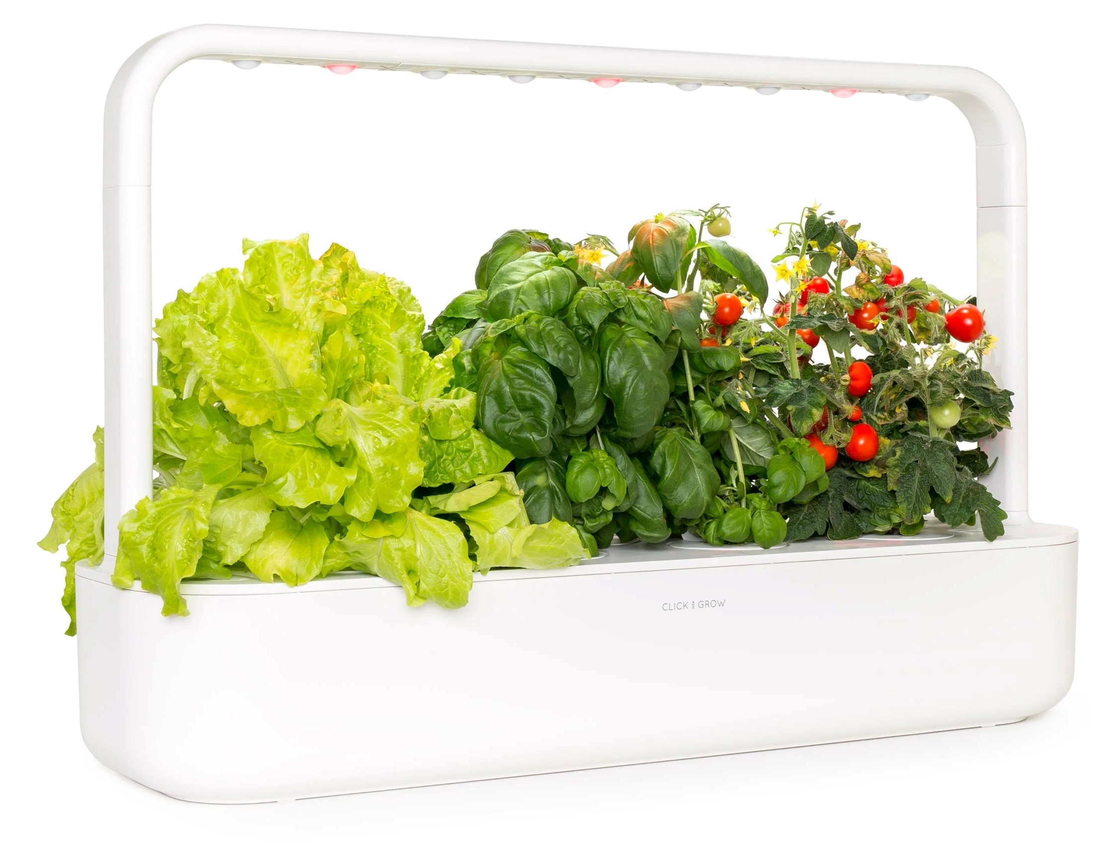 Click & Grow Sg9S1Uni Smart Garden 9 - 9 Bitki Kapsüllü Akıllı Bahçe Fesleğen/Domates/Yeşil Marul 60.4Χ39.6Cm Beyaz