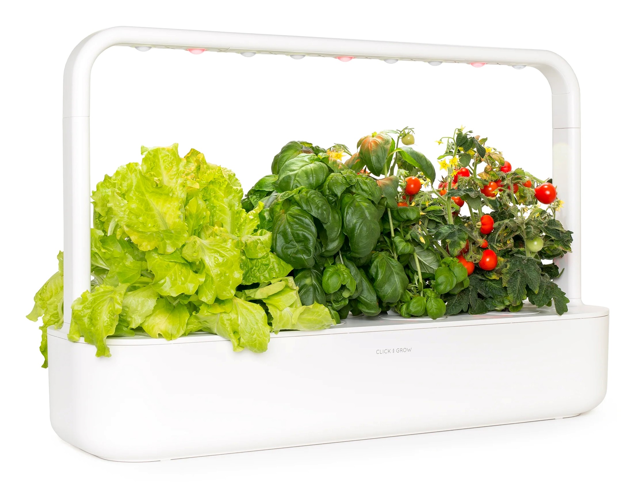 Click & Grow Sg9S1Uni-Bt Smart Garden 9 Pro 9 Saksılı Akıllı Bahçe Fesleğen/Domates/Yeşil Marul 60.4X39.6Cm Beyaz