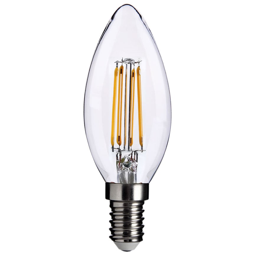 Sunlight 'Filament' Led 4W C35 Ampul E14 470Lm 2700K Şeffaf