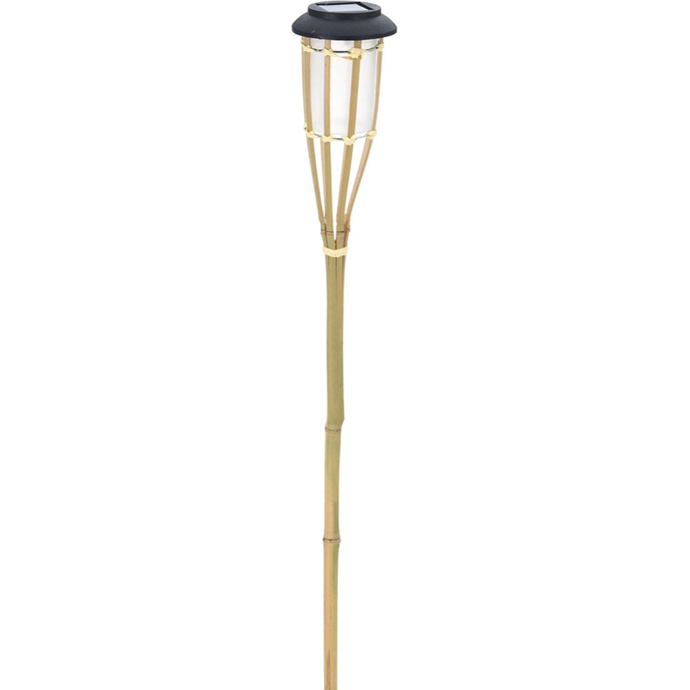 Güneş Enerjili Lamba Doğal Bambu 65Cm