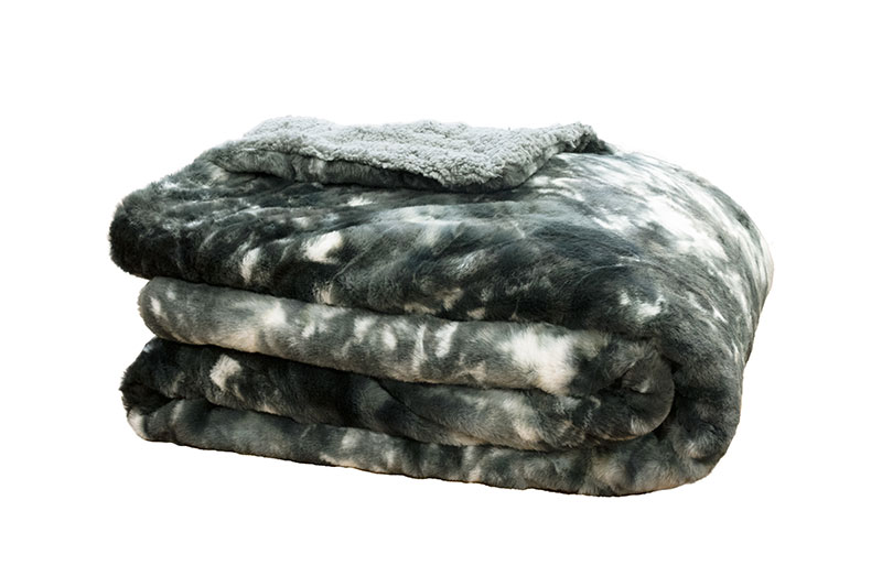 Yastık Battaniye Tavşan Tüyü Easy Home 130X160 Gri-Mavi