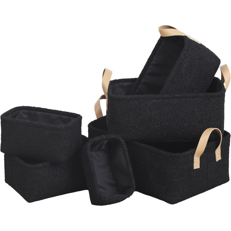 Tendance Basket Set Polyester 6Pcs - Siyah