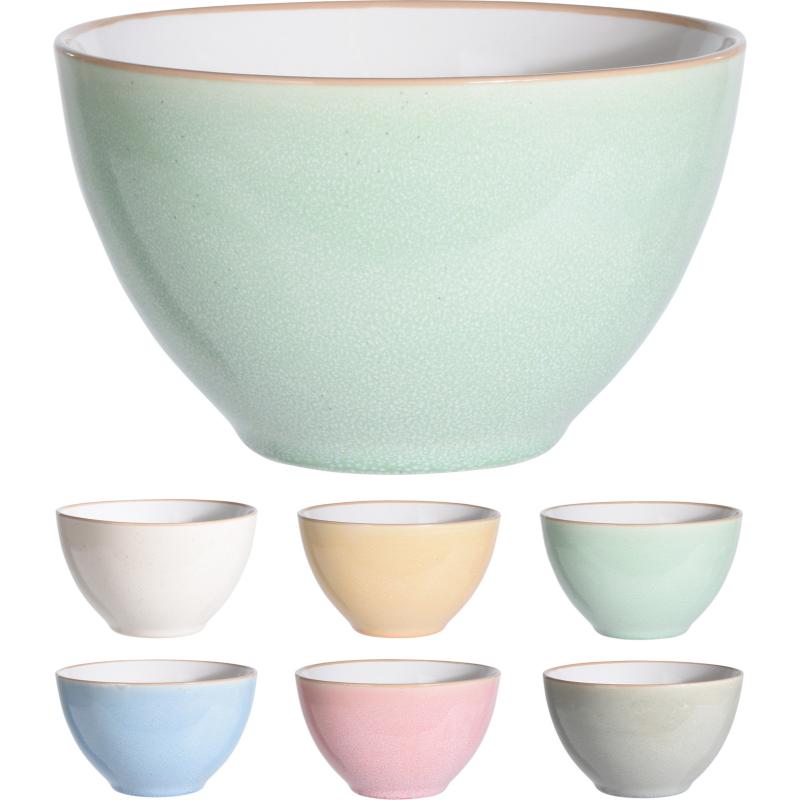 Siaki New Bone Porselen Kase 460Ml - Karışık Renkler
