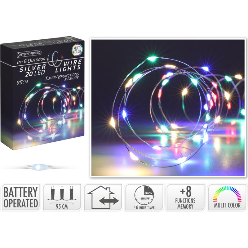 Silverwire Lights 20Led 95Cm Çok Renkli
