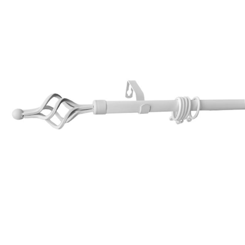 Rimini Uzatılabilir Perde Rayı 16/19Mm 120-210Cm - Beyaz