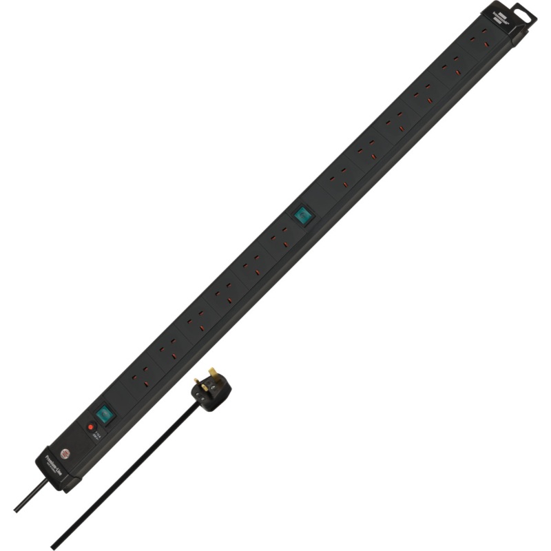 Brennenstuhl Premium-Line Uzatma Prizi 12'li 3M H05Vv-F 3G1.5 Anahtarlı - Siyah