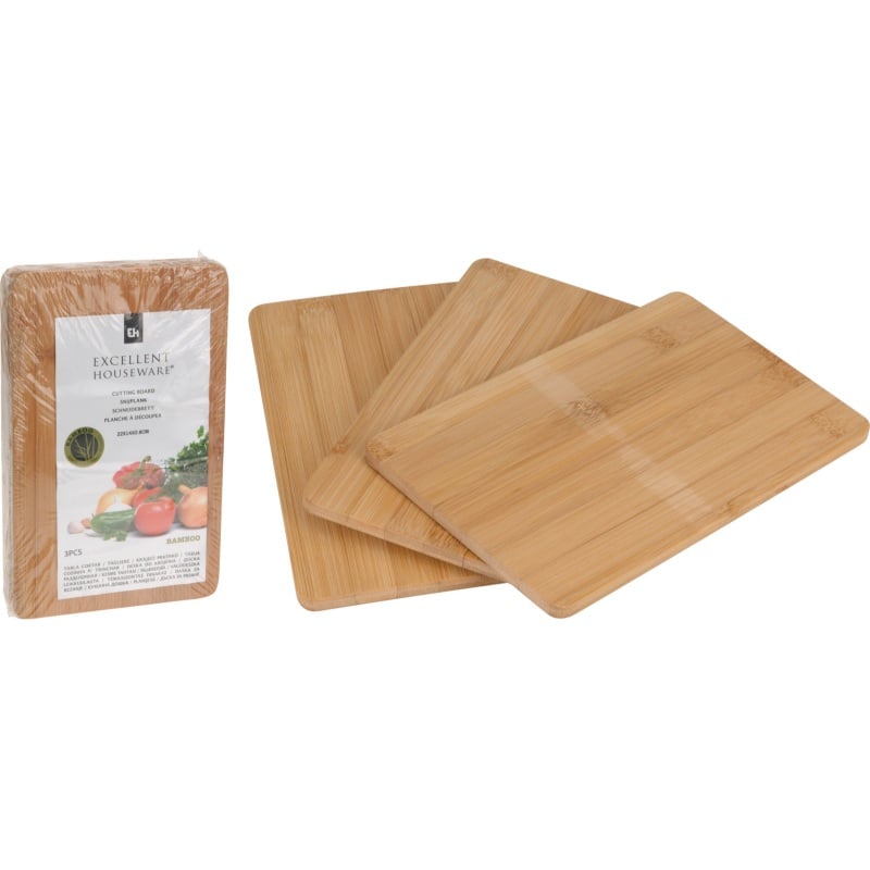 Bambu Kesme Tahtası 3'lü Set