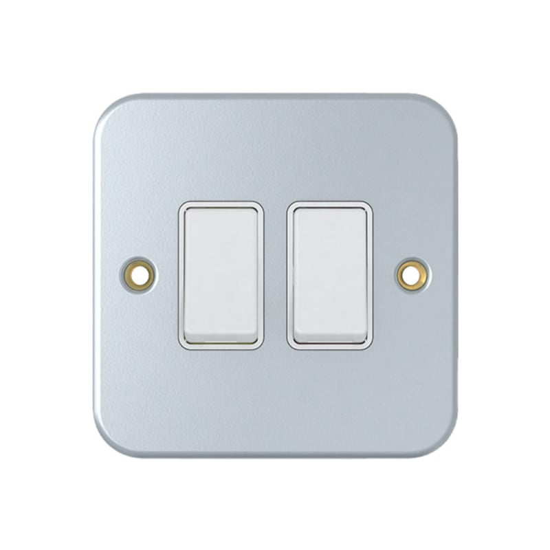 Powerlink Accessories 10A Metal 2-Gang 2-Way Switch