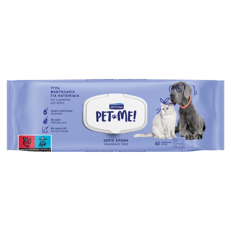 Septona Pet Islak Mendil Parfümsüz 60'lı