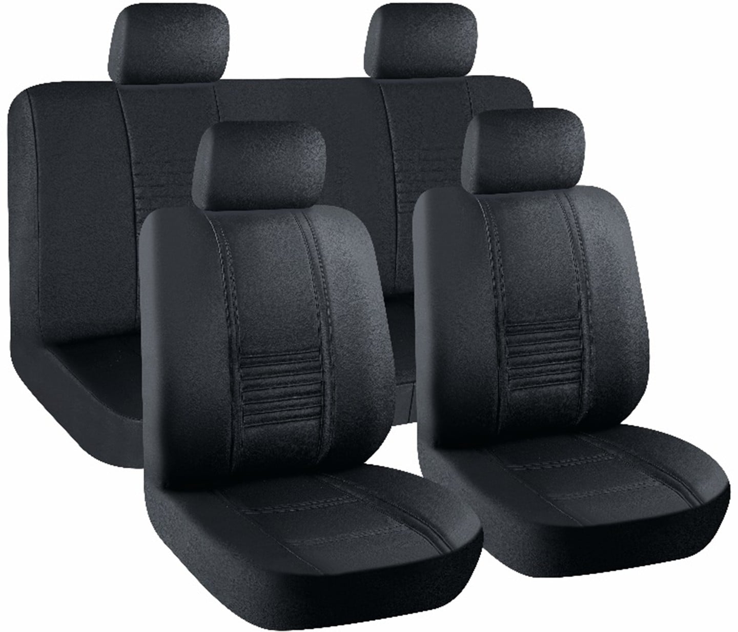 Automax Sentetik Deri Premium Araba Koltuk Kılıfı Tam Set - Siyah