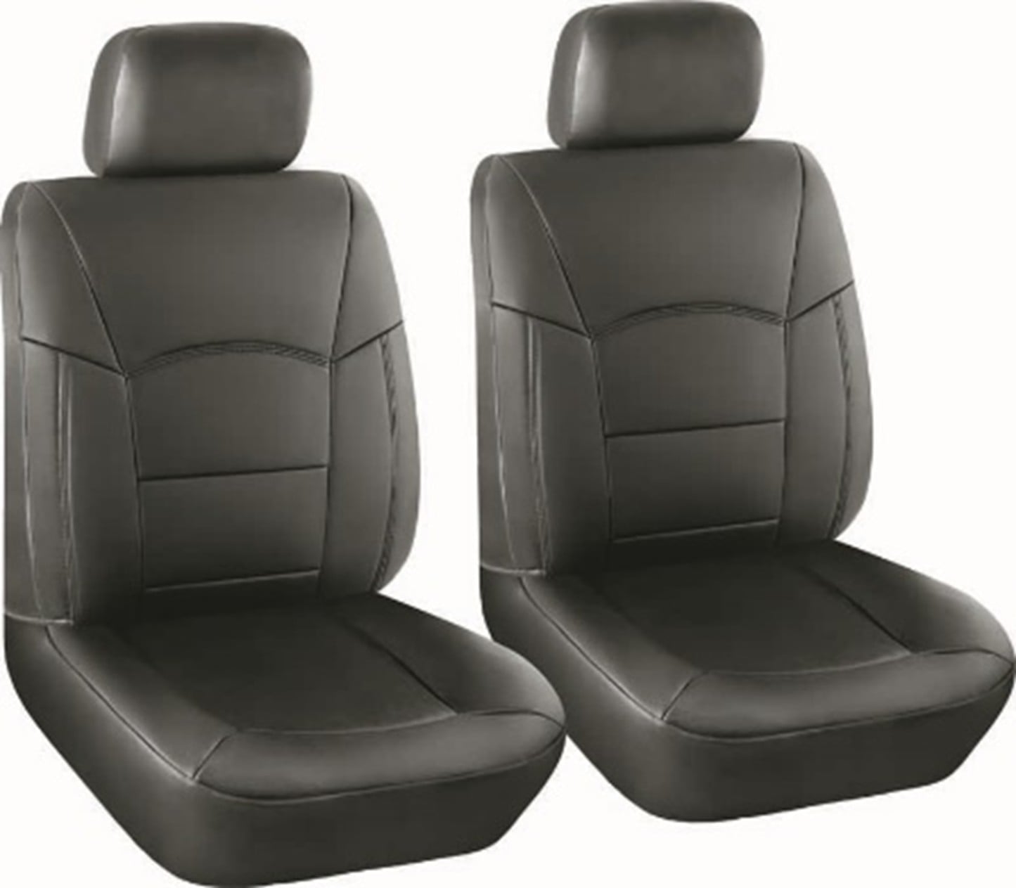 Automax Sentetik Deri Premium Araba Koltuk Kılıfı Ön Set - Siyah