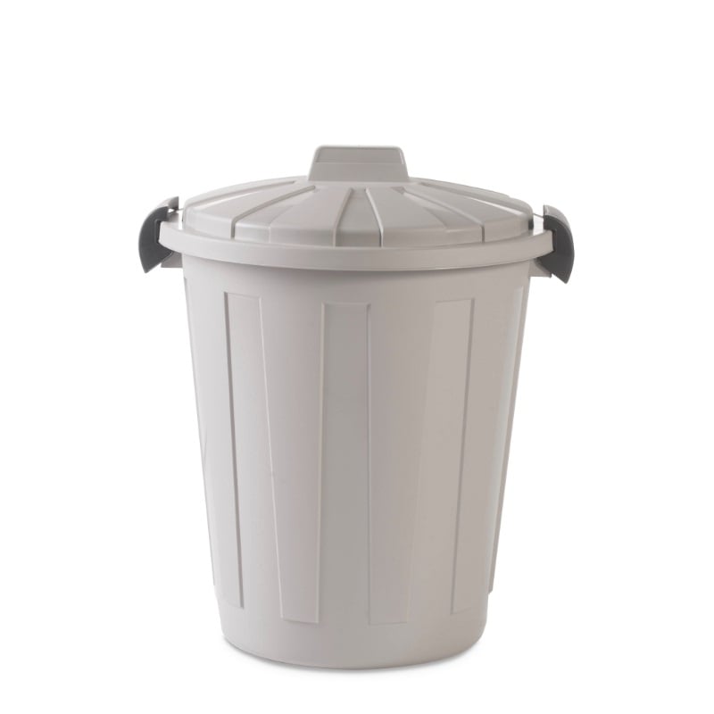 Çöp Kovası 45L Kapaklı - Gri