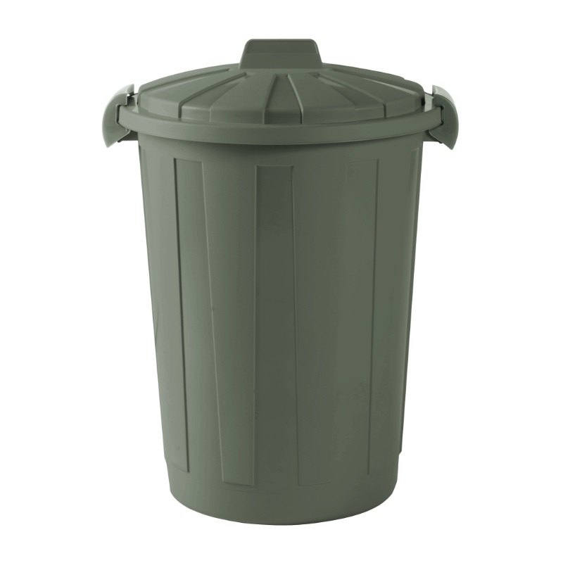 Çöp Kovası 60L Kapaklı - Yeşil