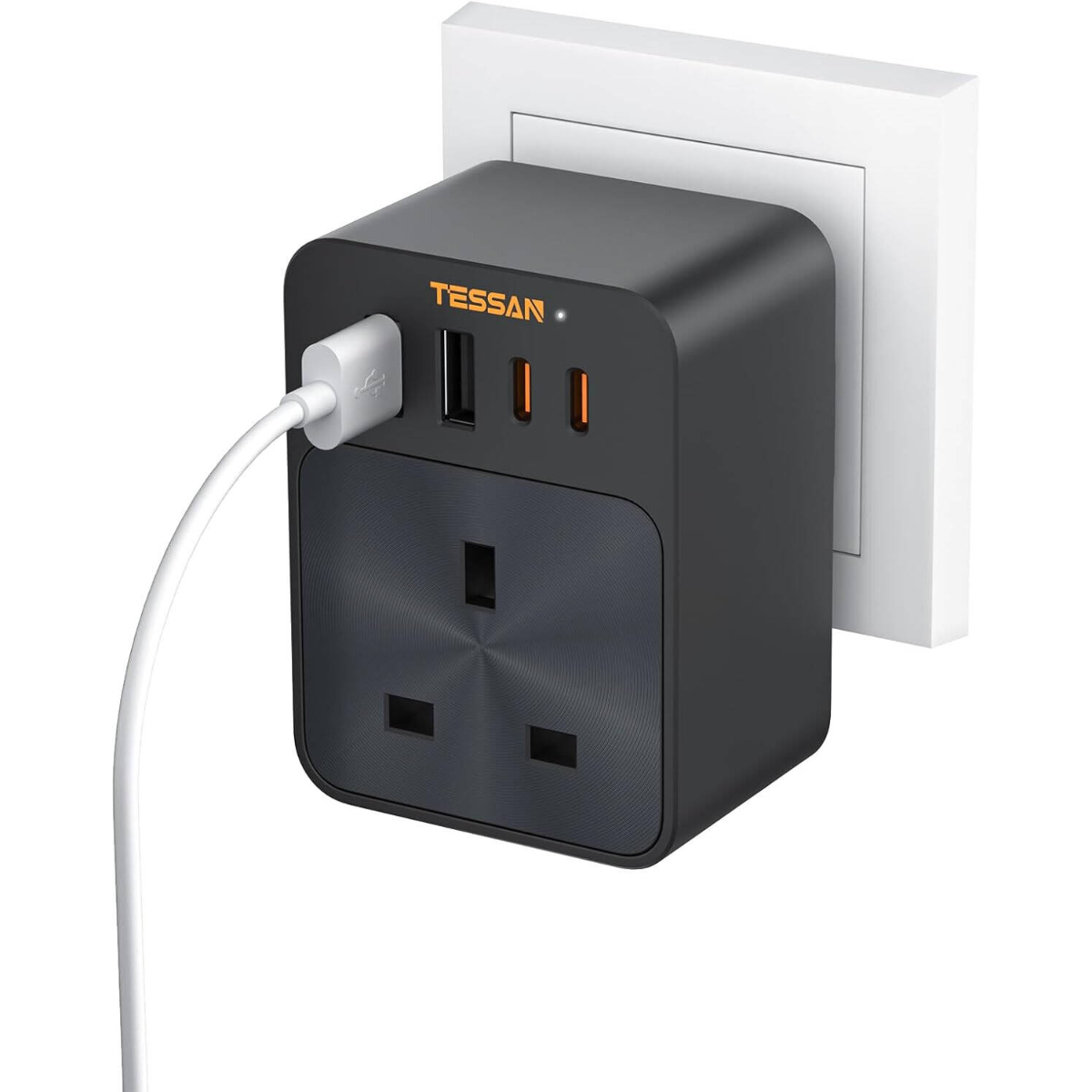 Tessan Aşırı Gerilim Korumalı Priz 30W USB