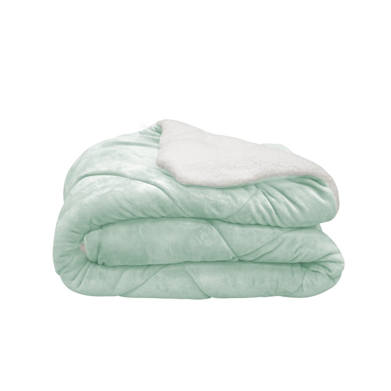 Jones Essentials 160X220Cm Flanel Sherpa Yorgan - Mint