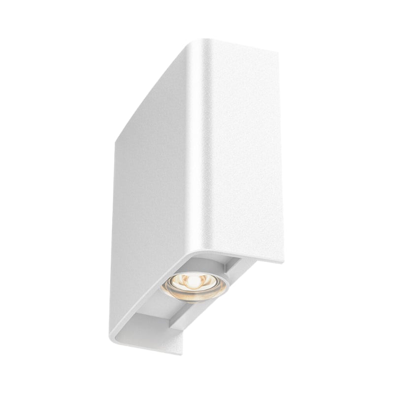 Braytron Led 2X1W Duvar Armatürü Plastik Beyaz 180Lm 3Cct Ip65 L110Xw100Xh41Mm