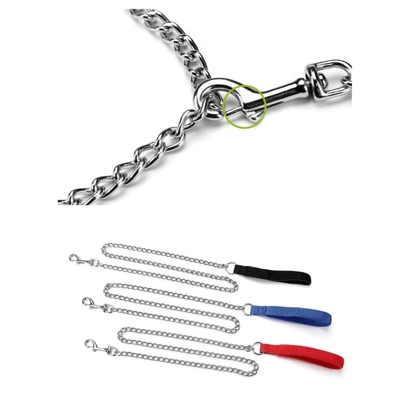 Ideaplus Çelik Zincir Köpek Tasması 120Cm - Karışık Renkler