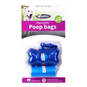 PAPILLON - Kemik Şeklinde Atık Torbası Tutucu + 2 Rulo x 20 Adet Biyolojik Olarak Çözünebilen Torba