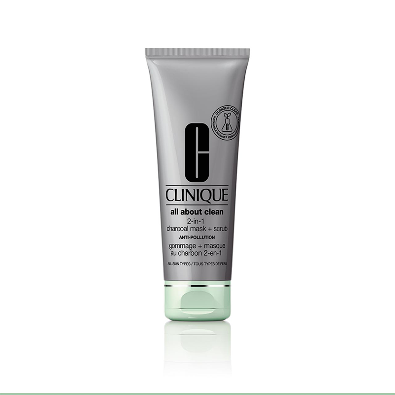 Clinique Her Şey Hakkında Temiz™ 2'si 1 Arada Kömür Maskesi + Peeling