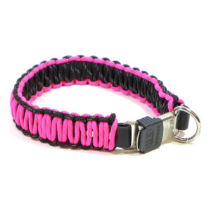 KİLİTLEME MEKANİZMASI OLAN NYLON KOLYOR SİYAH/PINK 45cm