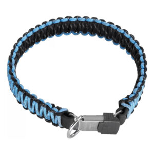 KÜPE KİLİTİ OLAN NYLON KOLYE SİYAH/MAVİ 50cm