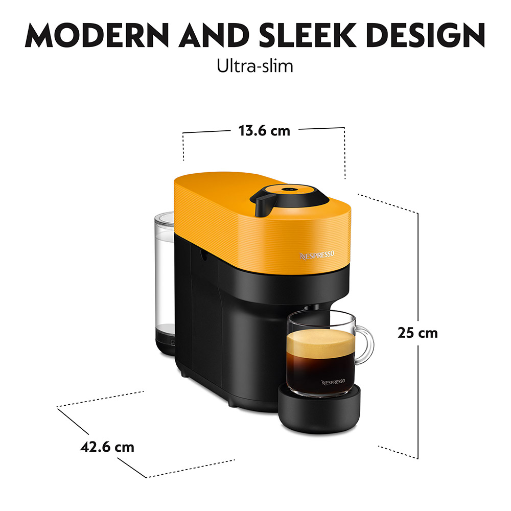 Coffee machine with Capsules NESPRESSO Vertuo Pop yellow