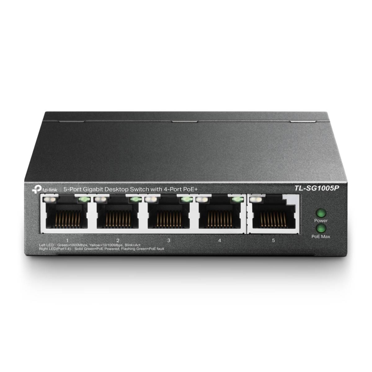 TP-LINK TL-SG1005P Masaüstü Switch PoE+, 5 Port