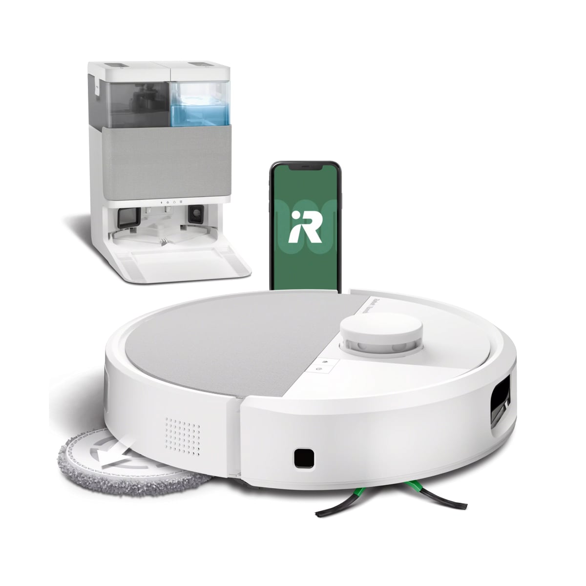 ROOMBA N185240 Plus 505 Combo + AutoWash Dock Robot Süpürge – Paspas Temizleyici, Beyaz
